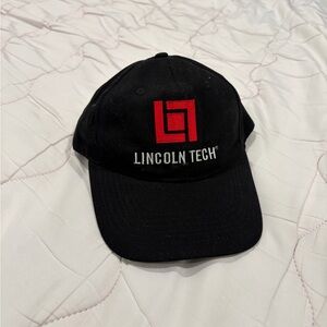Lincoln Tech Black Cap with Red Logo